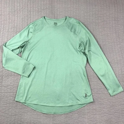 REI Co-op Shirt Womens XL Green Long Sleeve Performance Base Layer Hiking Trail - Image 1 of 4