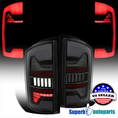 For 2002-2006 Dodge Ram 1500 2500 Full LED Black Smoke Tail Lights Brake Lights — 第 1/4 张图片