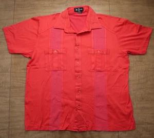 Camisa vintage Alan Stuart S/S BD para hombre XL roja (A1) - Imagen 1 de 5