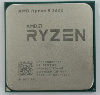 AMD Ryzen 5 2600 AM4 CPU Processor R5 2600 Six-Core 12T 3.4GHz 65W 32MB Desktop - Image 1 of 2