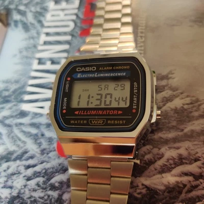Casio A168WA-1WDF Modulo 3398, Cassa in Acciaio, Retroilluminato E Multifunzione - Immagine 1 di 4