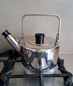 Vintage Ikea Meallisk Whistling Kettle Stainless Steel 1.5 L - Picture 1 of 8
