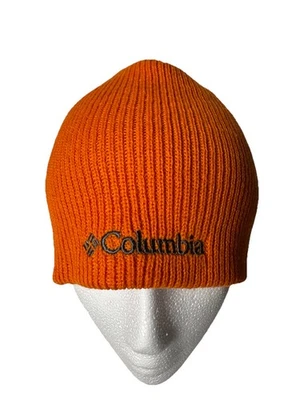 Columbia Men’s Beanie Hat Orange Ski Outdoor Winter Knit Skull Cap OSFM - Image 1 of 4