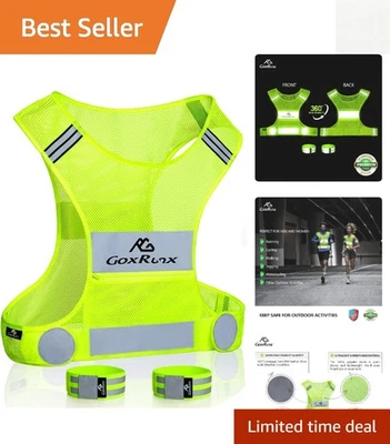 Chaleco de Correr Reflectante Personalizable en Verde - Máxima Visibilidad y Comodidad Foto 1 de 4