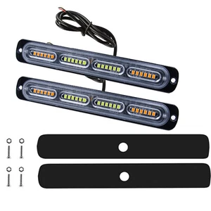 New LED Flashing Strobe Light Bars Warning Hazard Beacon Part For Car Truck - Picture 1 of 19
