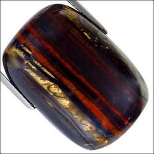 30.91 Ct Natural Iron Tiger Eye Gemstone Multi Color Rectangular Cushion Cut - Picture 1 of 2