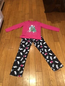 Max & Olivia Winter Fleece Pajamas with Polar Bears Girls Sz L (10/12) - Picture 1 of 6