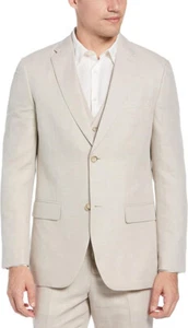 Perry Ellis Men's Linen-blend Suit Jacket Single Breasted Blazer 46 Big - Picture 1 of 5