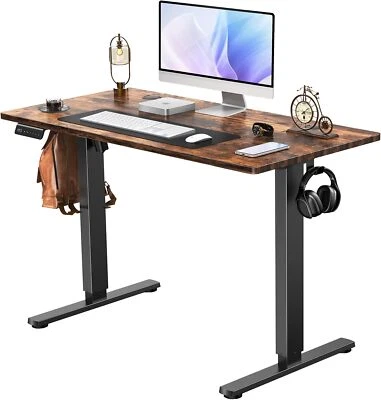 Escritorio eléctrico de pie de 40" 48" 55" altura ajustable hogar oficina escritorio de pie Foto 1 de 4