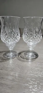VTG ONEIDA Crystal HURRICANE Candlestick Lamp 2 Pc Pineapple Cut Design 8 1/2" - Picture 1 of 2