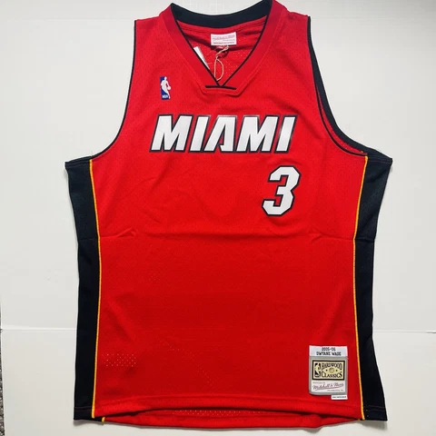 Mitchell & Ness 2005-06 Miami Heat Dwyane Wade Swingman Jersey Red Men Size:S,XL Cover