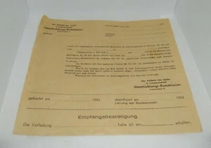 Polen Ghetto Litzmannstadt Lodz Blanko Personaldokumente - Judenrat 1943 JÜDISCH - Bild 1 von 7