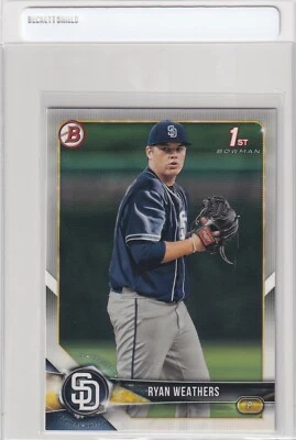2018 BOWMAN 1ST RC RYAN WEATHERS SAN DIEGO PADRES FIRST ROOKIE DRAFT - S1512 - Image 1 of 2