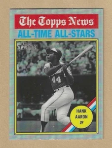 Topps Heritage Hank Aaron All-Stars 2025 refractor cromado #346 patio - Imagen 1 de 2