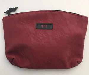 Ipsy October 2017 Spellbound Burgundy La and Black Halloween Bat Makeup Bag Only - Picture 1 of 5