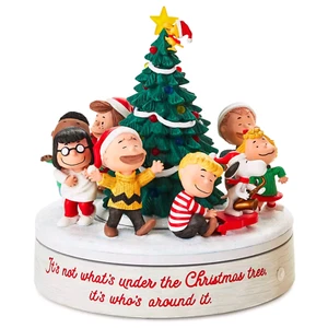 Hallmark Peanuts Gang Around the Christmas Tree Musical Tabletop Figurine - Picture 1 of 2