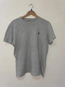 Polo Ralph Lauren Gris Camiseta Para Hombre S Azul Bordado Logotipo Perfecto - Imagen 1 de 7