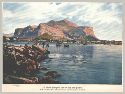 Monte Pellegrino + Golf Von Palermo. Nach Einer Photochrom Originalaufnahme 1903 • 16€