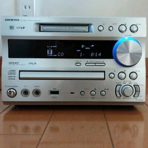 ONKYO FR-N9NX (S) CD MD Grabadora Sintonizador Amplificador Cubierta MDLP MP3 Plateado Probado - Imagen 1 de 1
