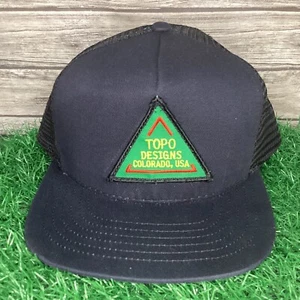 Topo Designs Trucker Hat Cap Black Colorado USA Patch Mesh Back Snapback - Picture 1 of 6