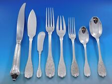 Elysee by Puiforcat French Sterling Silver Flatware Set 12 Dinner Service 96 pcs