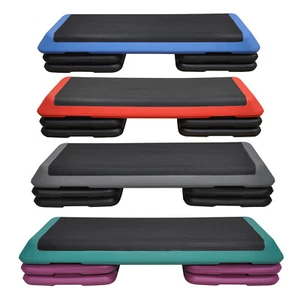XL-Aerobic Step - 110cm*40cm Cardio Exercise 4 Risers Stepper or Add Extra Riser - Picture 1 of 17
