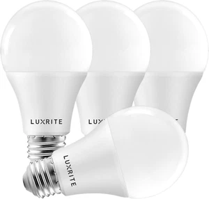 LUXRITE A19 LED Light Bulbs 100 Watt Equivalent Dimmable, 3000K Soft White, 1600 - Picture 1 of 12