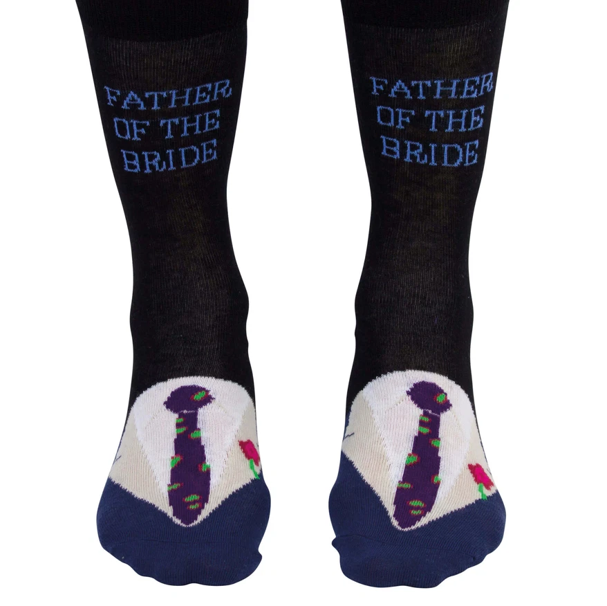 Cockney Spaniel Pair Of "Father of the Bride" Socks - Image 1 of 1