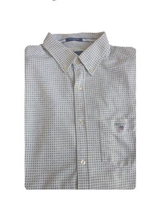 GANT Men's Grey Tech Prep Pique Check Fitted Shirt 364662 Size Medium NWT - Picture 1 of 2
