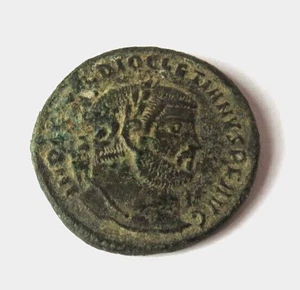 ANTIGUA Doble Follis Diocleciano. Moneda Romana Media Luna AD 284-305 R 8,5gr 25mm... - Imagen 1 de 5