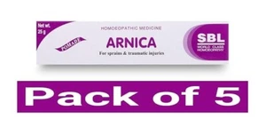 SBL Arnica Ointment 25gm For traumatic injuries, neuralgias, muscular pain Pack5 - Picture 1 of 1