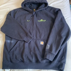 Carhartt Ropa de Trabajo Ajuste Original Gris Pull Over Rain Defender Sudadera con Capucha Talla 2XL - Imagen 1 de 9