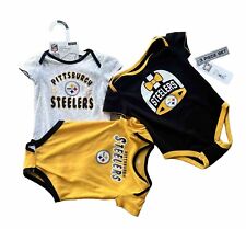 NFL Pittsburgh Steelers Infant Girl 3 Piece Bodysuit Set Sz: 18M NWT $24.99