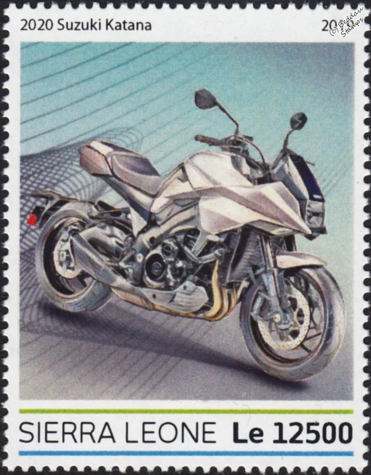 2020 SUZUKI KATANA Motorcycle Motorbike Stamp (2019 Sierra Leone) - Image 1 of 1