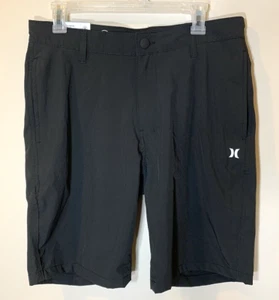 Hurley Shorts Mens 32 Hybrid Walkshort Quick Dry Stretch Reflective Black 9" NEW - Picture 1 of 7