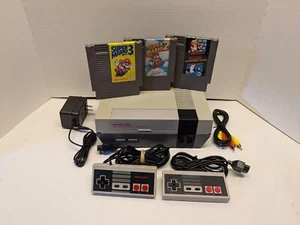 Original Nintendo NES Console Super Mario Trilogy Pack. New Caps POLISHED 72 Pin - Picture 1 of 8