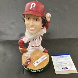 2003 STEVE CARLTON PHILA PHILLIES BD&A LIMITED BOBBLEHEAD SIGNED PSA#AL61225 - Picture 1 of 9