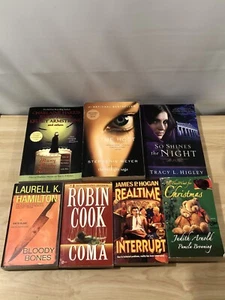 Book Lot of 7 Adult Romance-Horror-Sci-Fi Genres Robin Cook Stephenie Myers READ - Picture 1 of 14