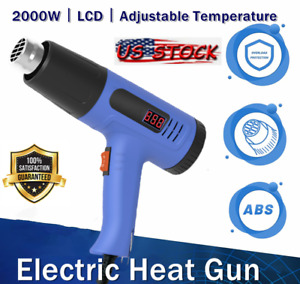 Heat Gun LCD Hot Air Gun 2000W Dual Temperature 4 Nozzles Power Tool Heat gun EP