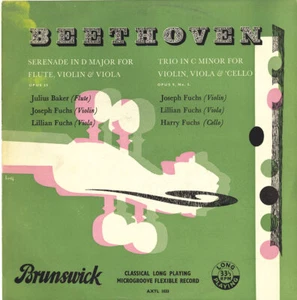 FUCHS Violin BEETHOVEN Serenade Op.25 Trio Op.9\3 Brunswick AXTL-1033 UK Press - Picture 1 of 3