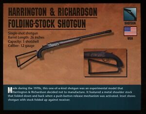 Carte d'armes à feu classiques Harrington & Richardson fusil de chasse pliant Atlas