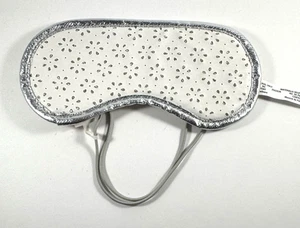 YBOT white silver Sleep Mask Sleeping Eye Protection Claire’s - Picture 1 of 3