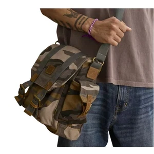 TSD Brand Canvas Camo Camouflage Messenger bag Unisex Crossbody NEW with tags - Picture 1 of 14