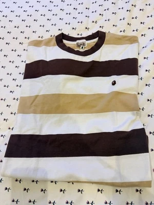 Bathing Ape BAPE One Point Tee T-Shirt White , Brown and Tan Size M - Image 1 of 4