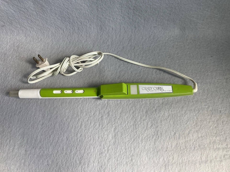De colección Crazy Curls de Clairol con Rizador de Vapor Verde Años 70 Modelo 200-Z Dinamarca Foto 1 de 4
