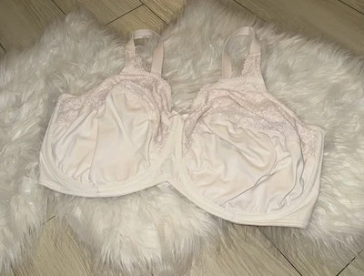 Sujetador minimizador de encaje cómodo Lilyette 0428 sin forro con aros para mujer 44DDD rosa Foto 1 de 4