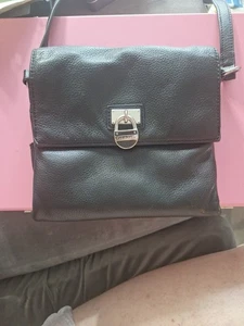 Calvin Klein Black Crossbody With Gold Chain And Lock Charm - Picture 1 of 5