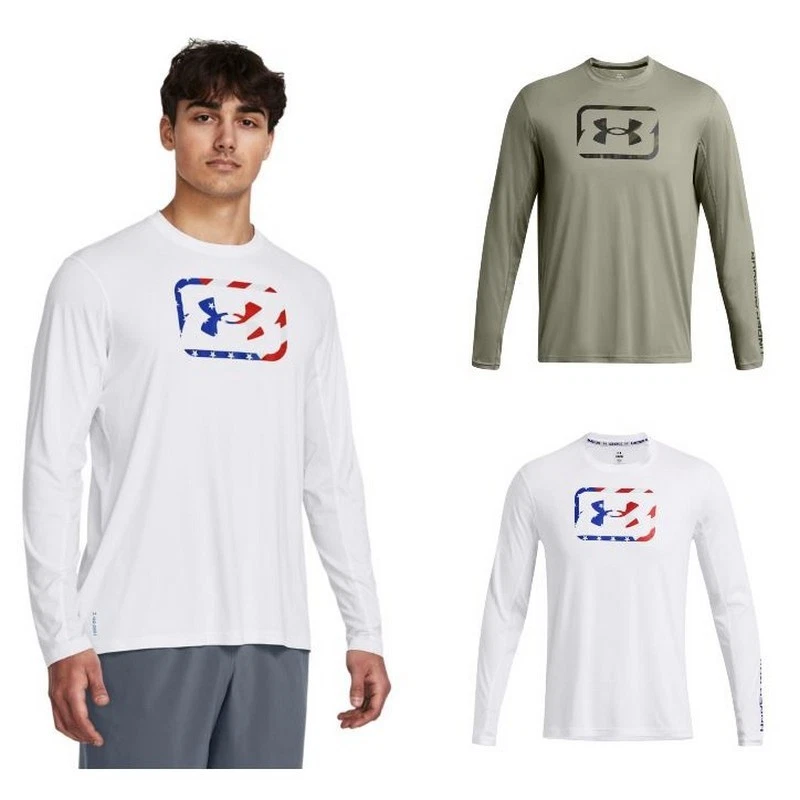 Under Armour 1383578 Men's UA Iso-Chill Fish Pro Freedom Long Sleeve T-Shirt - Image 1 of 1