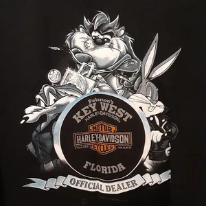 T-shirt Harley Davidson Taz Bugs Bunny uomo XL Looney Tunes Key West 2012 - Foto 1 di 10