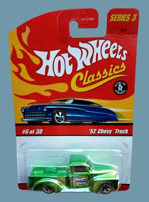 Camión Chevy Spectraflame Green Classics Series 3 2007 Hot Wheels '52 1:64 WW 5SP Foto 1 de 4